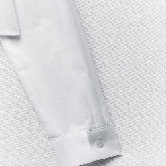 Zara EUC Cropped Button Down Studs Front Pockets Top Size XS - Picture 4 of 12